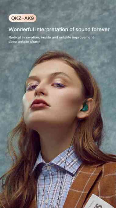 QKZ AK9 HiFI Bass Earphone Headset with MCROPHONE HIJAU