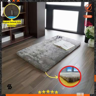 Sajadah bulu rasfur polos nyaman ukuran 115 cm x 65 cm x 3.5 cm Putih
