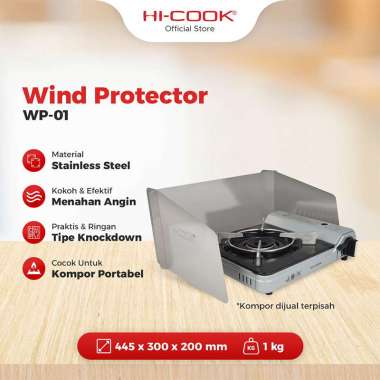 Hi-Cook Wind Protector Plat Stainless Steel Penahan Angin Kompor