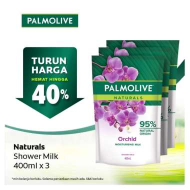 Palmolive Naturals Milk & Black Orchid Sabun Mandi [400 mL] x 3 Pcs