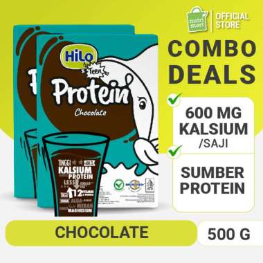 HiLo Teen Chocolate 500g (2 pcs) - Susu Tinggi Kalsium Rendah Lemak