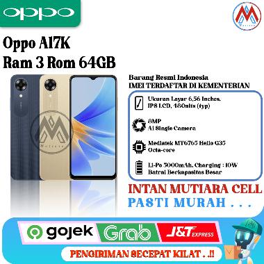 Oppo A17K Ram 3 Rom 64GB Gold