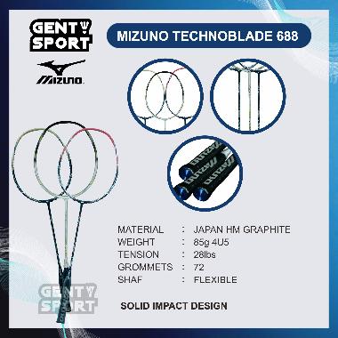 Mizuno Technoblade 688 Raket Badminton Original Black Red
