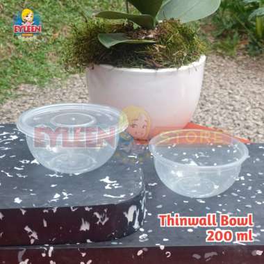 Thinwall Bowl 200ML | Mangkuk Bulat 200ML + Tutup