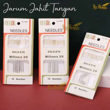 Jarum Jahit REGAL 16 Jarum / Jarum Jahit Tangan Mata Emas / Needless