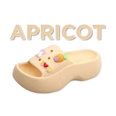 Goto Bellamy Sandal Fuji Jelly Selop Sendal Slop Wanita Korea Lucu 40-41 APRICOT