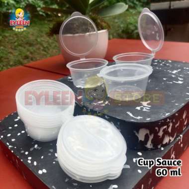 Thinwall Cup Plastik 60ml Tempat Saus Sambal Puding Jelly Sauce