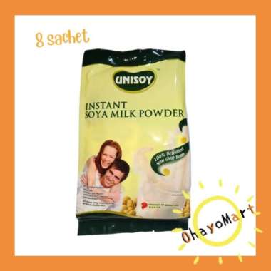 UNISOY instant soya milk powder / unisoy soya milk less sugar 8x30grm
