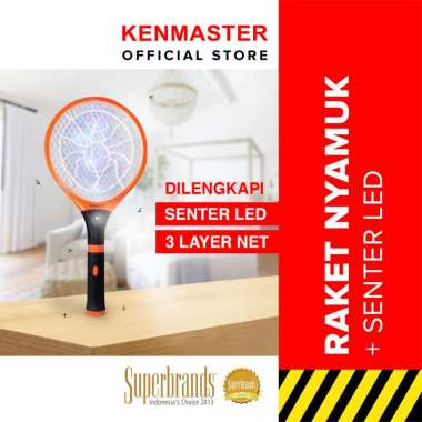Kenmaster Rake Nyamuk + Senter LED KM-559