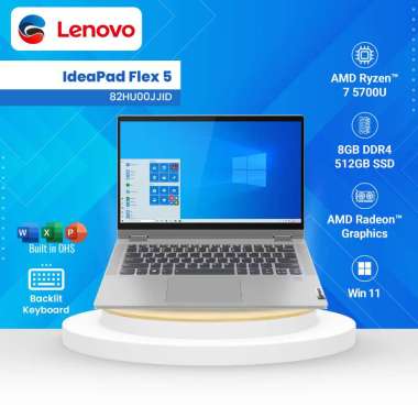 LENOVO Laptop IdeaPad Flex 5 AMD Ryzen 7 8GB 512GB [82HU00JJID]