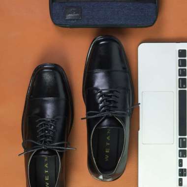WETAN Gianyar Sepatu Pantofel Pria Kulit Hitam Ukuran Jumbo Big Size 46