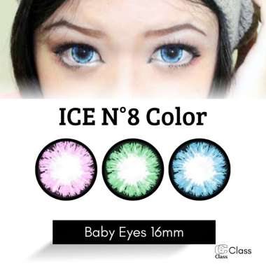 Softlens ICE N8 Bigeyes (Pink-Green-Blue) Dia 16mm NORMAL (-0.00) Pink