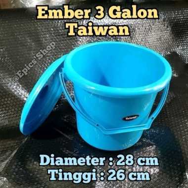 EMBER 3 GALON Dan Tutup / Ember Plastik Taiwan / Ember Plastik Murah
