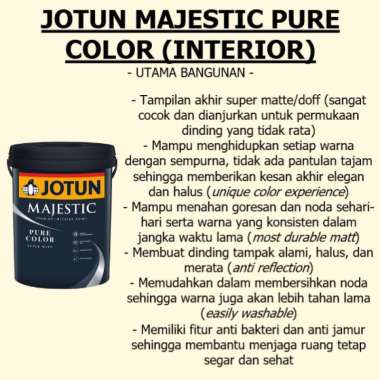CAT TEMBOK INTERIOR DAN EKSTERIOR JOTUN - MORNING FOG/9918 Majestic Pure Color (Interior)