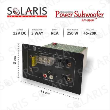 POWER KIT SUBWOOFER 250 Watt AV-9960 Bass Speaker