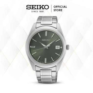 Jam Tangan Pria Seiko SUR527P1 SUR527 Olive Quartz Sapphire Stainless