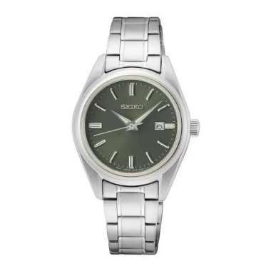 Jam Tangan Wanita Seiko SUR533P1 SUR533 Olive Quartz Sapphire Original