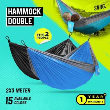 Svarga Hammock Double XL - Super Light - Extra Strong Ayunan Campin Light Gray
