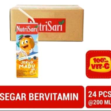 Nutrisari Jeruk Peras 200ml Ready to Drink 1 dus Jeruk Peras