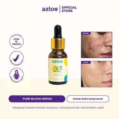 AZLOE Pure Bloom Serum - Serum Wajah Acne Kulit ber Jerawat dan Bruntusan Pure Bloom Serum