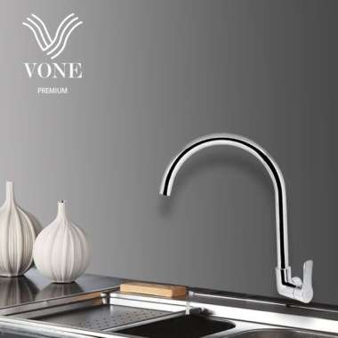 VONE Kran Cuci Piring Angsa Keran Tanam Tembok Brass Chrome ( VONE PREMIUM ) V3029B Tembok