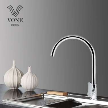 VONE Kran Cuci Piring Angsa Keran Tanam Tembok Brass Chrome ( VONE PREMIUM ) V3032B Tanam