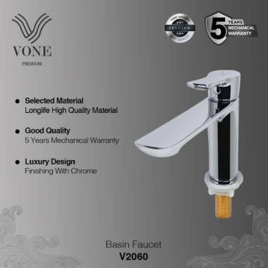 VONE Kran Wastafel Bambu Cuci Tangan Brass Chrome ( VONE PREMIUM ) V2061