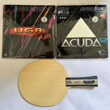 Bat Tenis Meja DONIC Original Exclusive carbon + karet lengkap Set
