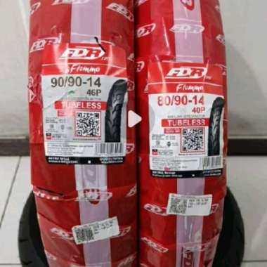 Paket FDR Flemmo 80/90 dan 90/90 Ring 14 Tubeless Paket Ban Motor for Beat esp/pop/street/ISS/CBS/ka