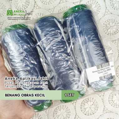 BENANG OBRAS KECIL / BENANG PINGGIR KECIL / BENANG POLYSTER OBRAS / BENANG OBRAS POLISTER BIRU TOSKA