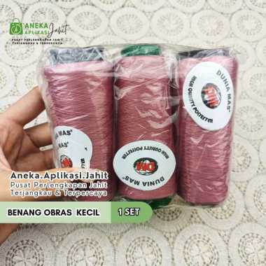 BENANG OBRAS KECIL / BENANG PINGGIR KECIL / BENANG POLYSTER OBRAS / BENANG OBRAS POLISTER DUSTY PINK