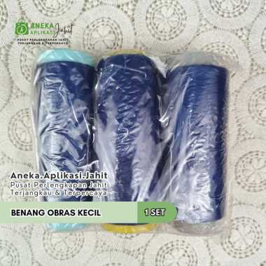 BENANG OBRAS KECIL / BENANG PINGGIR KECIL / BENANG POLYSTER OBRAS / BENANG OBRAS POLISTER BIRU TUA