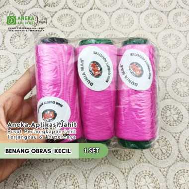 BENANG OBRAS KECIL / BENANG PINGGIR KECIL / BENANG POLYSTER OBRAS / BENANG OBRAS POLISTER PINK FUSCH