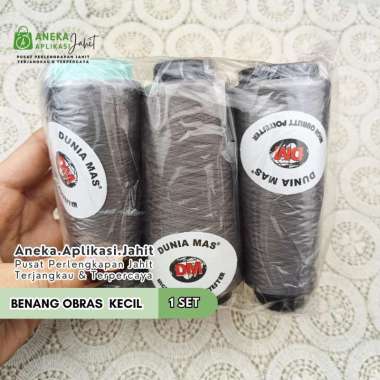 BENANG OBRAS KECIL / BENANG PINGGIR KECIL / BENANG POLYSTER OBRAS / BENANG OBRAS POLISTER ABU 410