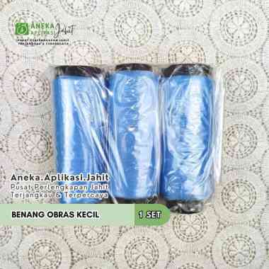 BENANG OBRAS KECIL / BENANG PINGGIR KECIL / BENANG POLYSTER OBRAS / BENANG OBRAS POLISTER AQUAMARINE