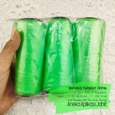 BENANG OBRAS KECIL / BENANG PINGGIR KECIL / BENANG POLYSTER OBRAS / BENANG OBRAS POLISTER HIJAU TERA