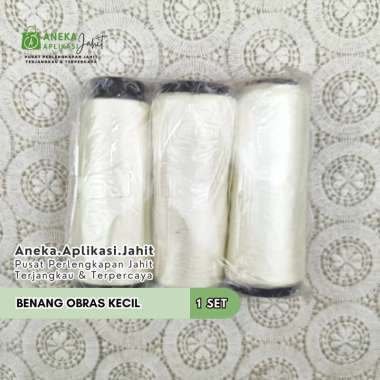 BENANG OBRAS KECIL / BENANG PINGGIR KECIL / BENANG POLYSTER OBRAS / BENANG OBRAS POLISTER KREM KUNIN