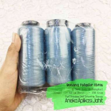 BENANG OBRAS KECIL / BENANG PINGGIR KECIL / BENANG POLYSTER OBRAS / BENANG OBRAS POLISTER ABU SMA