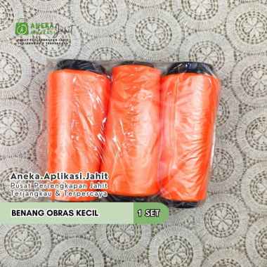 BENANG OBRAS KECIL / BENANG PINGGIR KECIL / BENANG POLYSTER OBRAS / BENANG OBRAS POLISTER ORANGE STA