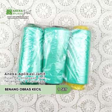 BENANG OBRAS KECIL / BENANG PINGGIR KECIL / BENANG POLYSTER OBRAS / BENANG OBRAS POLISTER MINT TUA