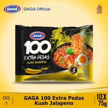 Promo Harga Gaga 100 Extra Pedas Kuah Jalapeno 75 gr - Blibli