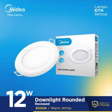 Midea Lighting - Lampu LED Downlight 12 Watt 3000K 5.5 Inch - Warm White