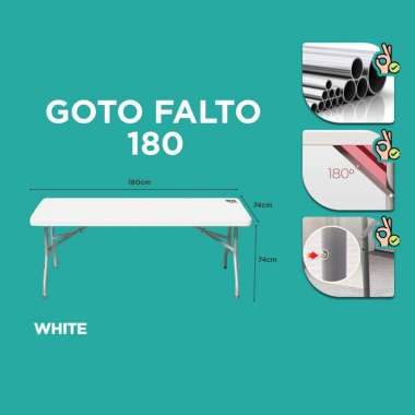 Goto Falto Meja Makan Lipat Camping Table Portable Outdoor Indoor 180
