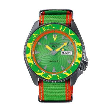 Jam Tangan Pria Seiko 5 Sports SRPF23K1 Street Fighter Blanka Call Of The Wild Dual Tone Nylon Strap