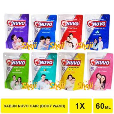 NUVO LIQUID BODY WASH SABUN MANDI CAIR 60 ML NUVO PINK 60ML