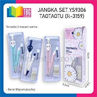 JANGKA SET YS9306 TAOTAOTU ALAT TULIS PERLENGKAPAN SEKOLAH MATEMATIKA (R-3159)