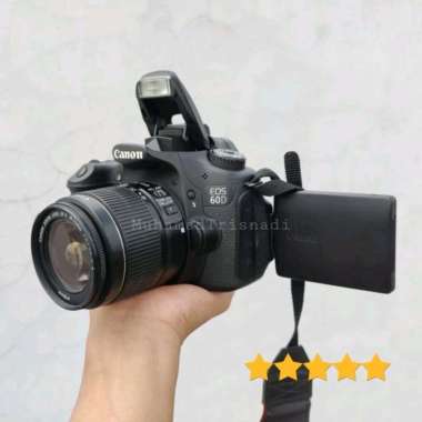 Camera Kamera DSLR SLR Canon Eos 60D Lensa 18-55mm Hitam Murah