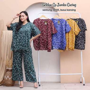 AISY BATIK/SETELAN CP JUMBO SAKURA/SET WANITA JUMBO CELANA PANJANG TERBARU
