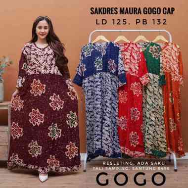 AISY BATIK/LONGDRESS MAURA CAP JUMBO COLET/DRESS BATIK WANITA CAP TERBARU/MAURA JUMBO