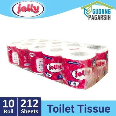 Jolly Toilet Tissue Core Emboss 212 Sheets [10 Roll]